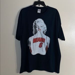 Marilyn Monroe Unisex Miami Basketball Jersey Graphic T-shirt